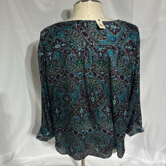 NWT Talbots women’s paisley blouse size 3X. - Picture 3 of 7